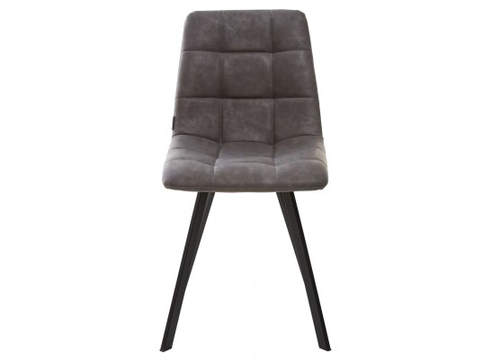 Стул CHILLI SQUARE RU-07 серая сталь, PU / черный каркас 