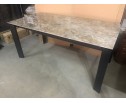 Стол CORNER 120 GLOSS ATHENS BROWN SINTERED STONE / BLACK 