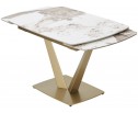 Стол ALATRI 120 GLOSS LUXURY PANDORA SOLID CERAMIC / шампань, ®DISAUR