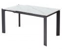 Стол CORNER 120 MATT WHITE MARBLE SOLID CERAMIC / BLACK, ®DISAUR