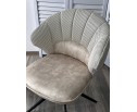 Стул ASTRA 360 град. поворот Белый Sonic 23 ткань / 7525-01 велюр / черный каркас, ®DISAUR