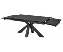 Стол ALEZIO 160 KL-135 Темно-серый мрамор матовый, итальянская керамика/ BLACK 