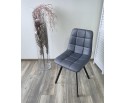 Стул CHILLI SQUARE HK017-09 серо-черничный, PU/ черный каркас 