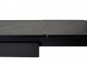 Стол ALEZIO 160 KL-135 Темно-серый мрамор матовый, итальянская керамика/ BLACK 