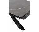 Стол ALEZIO 160 KL-135 Темно-серый мрамор матовый, итальянская керамика/ BLACK 