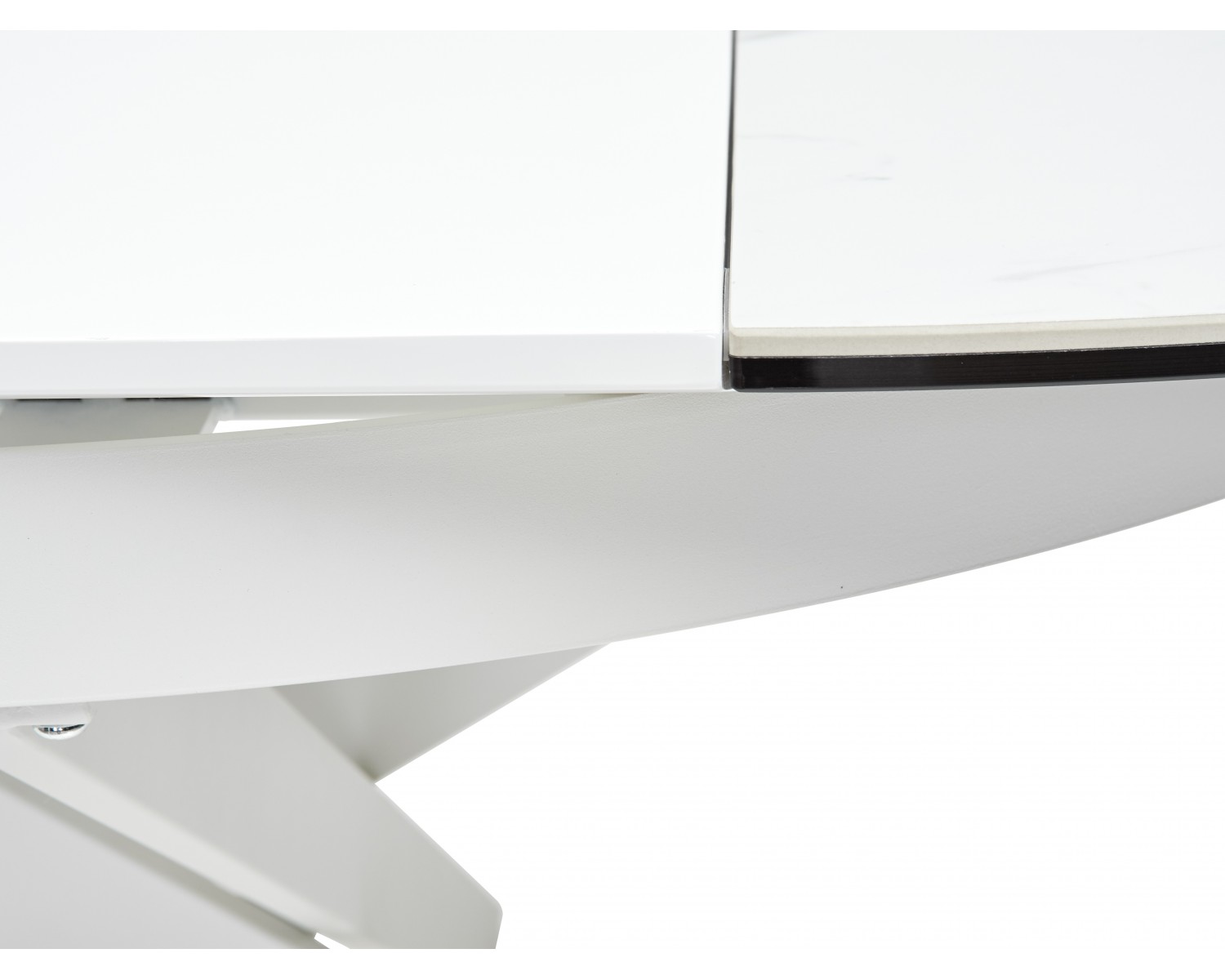 Стол TRENTO 120 HIGH GLOSS STATUARIO Белый мрамор глянцевый, керамика/ белый каркас, ®DISAUR