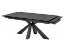 Стол ALEZIO 160 KL-135 Темно-серый мрамор матовый, итальянская керамика/ BLACK 