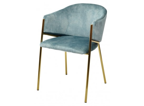 Стул DILL PK6015-16 (VBP216) античный зеленый, велюр/ золотой каркас, 