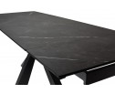Стол ALEZIO 160 KL-135 Темно-серый мрамор матовый, итальянская керамика/ BLACK 
