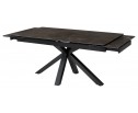 Стол ALTO 160 KL-135 Темно-серый мрамор матовый, итальянская керамика/ BLACK 