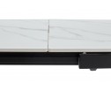 Стол CORNER 120 MATT WHITE MARBLE SOLID CERAMIC / BLACK, ®DISAUR