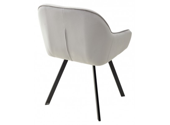 Стул GALE 360 град. поворот. BLUVEL-03 LIGHT GREY, велюр/ черный каркас, 