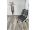 Стул CHILLI SQUARE HK017-11 темно-серый, PU/ черный каркас 