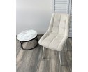 Стул CHIC WZ2042-01 молочный фактурный велюр/ белый каркас 