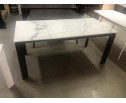Стол CORNER 120 GLOSS STATUARIO WHITE SOLID CERAMIC / BLACK, ®DISAUR