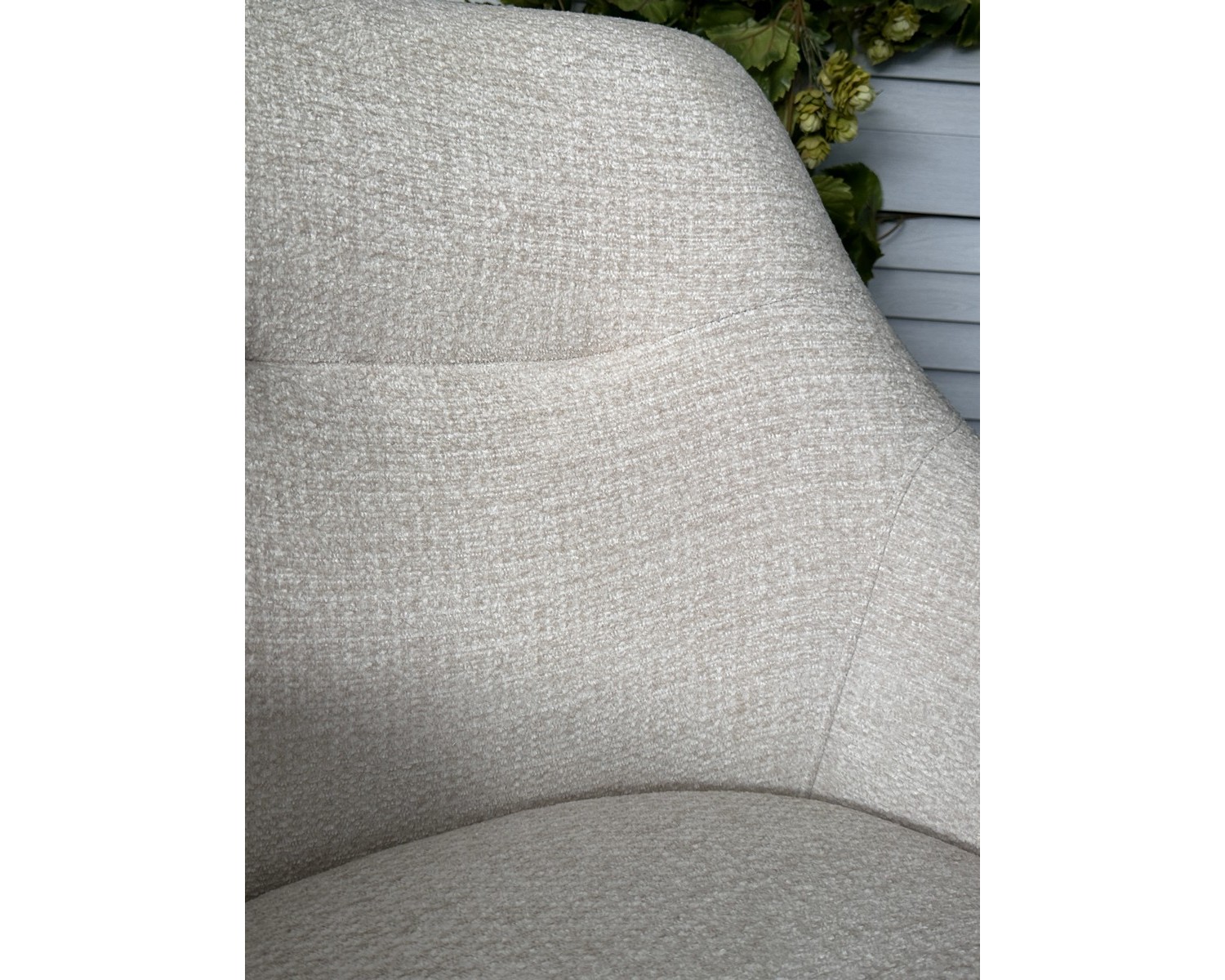 Стул СТАМЕН (STAMEN) ткань DAVIS RETRO BLISS 02 светло-бежевый / черный каркас, ®DISAUR