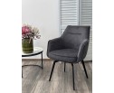 Стул RENLY 180 град. поворот. Brego-16 Темно-серый, ткань / Черный, ®DISAUR