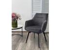 Стул RENLY 180 град. поворот. Brego-16 Темно-серый, ткань / Черный, ®DISAUR