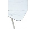 Стол ARUBA 160 GREY-WHITE/ WHITE глазурованное стекло 