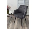 Стул RENLY 180 град. поворот. Brego-16 Темно-серый, ткань / Черный, ®DISAUR