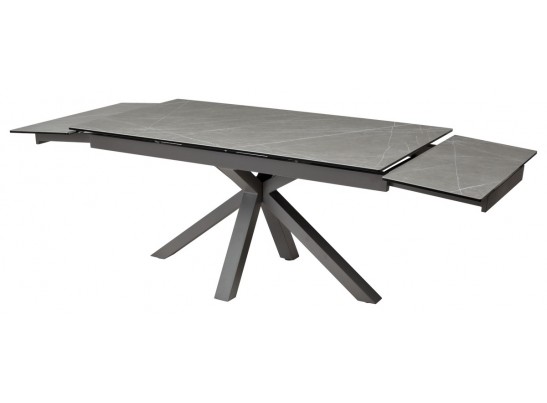 Стол ALTO 160 KL-136 Серый мрамор матовый, итальянская керамика/ GREY1 каркас 
