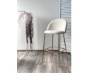 Барный стул GLADE NINI-01 Белый, teddy / золотой каркас 
