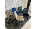Стул CHILLI SQUARE BLUVEL-38 LATTE, велюр 