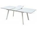 Стол ARUBA 160 GREY-WHITE/ WHITE глазурованное стекло 
