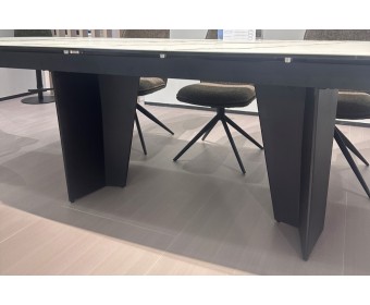Стол МИККЕЛ (MIKKEL) 200 цвет TL-188, испанская керамика / ЧЕРНЫЙ, ®DISAUR