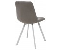 Стул CHILLI SQUARE UF860-08B серый, ткань / белый каркас 