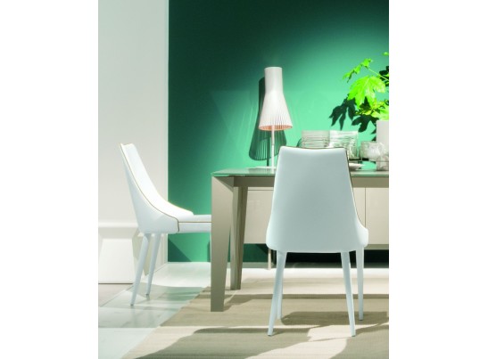 Стул CLARA 40.11 (TR505 white with sand cordonet, экокожа)