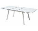 Стол ARUBA 160 GREY-WHITE/ WHITE глазурованное стекло 