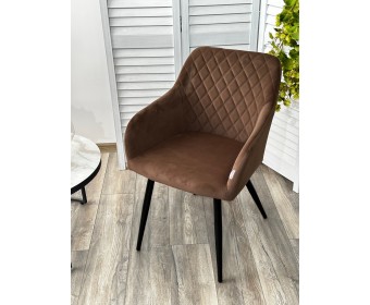 Стул БРЕНДИ (BRANDY) 505-11 Кофе, велюр "беспальчиковый" / черный каркас