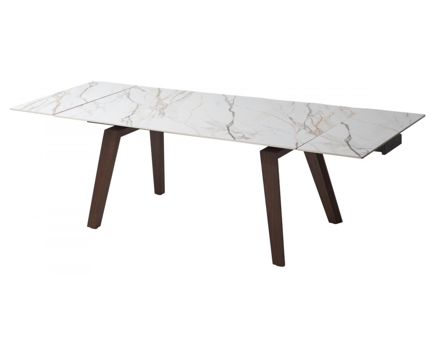 Купить Стол БЭТИС (BETIS) 180 цвет МРАМОР (MATTE GILDED WHITE SOLID CERAMIC) / Орех (WALNUT), ®DISAUR по цене 91900 в Екатеринбурге