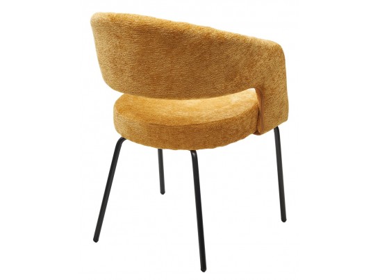Стул SNUG 3018-08 горчичный, шенилл / черный каркас, ®DISAUR