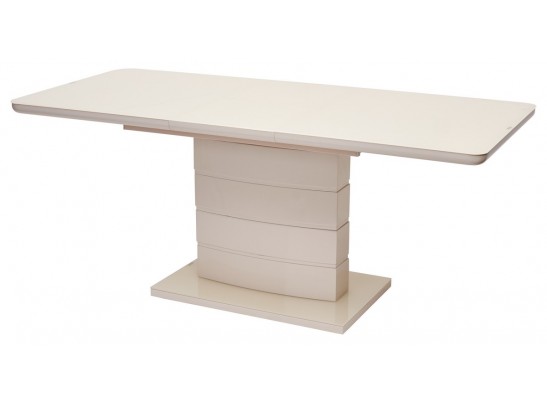 Стол ALTA 120 BEIGE / супер бежевое глянцевое стекло 