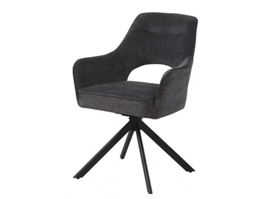 Стул GUARA 180 град. поворот. цвет бежево-белый RAVEN 22 / черный каркас, ®DISAUR
