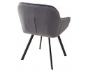 Стул GALE 360 град. поворот. BLUVEL-14 GREY, велюр/ черный каркас, 