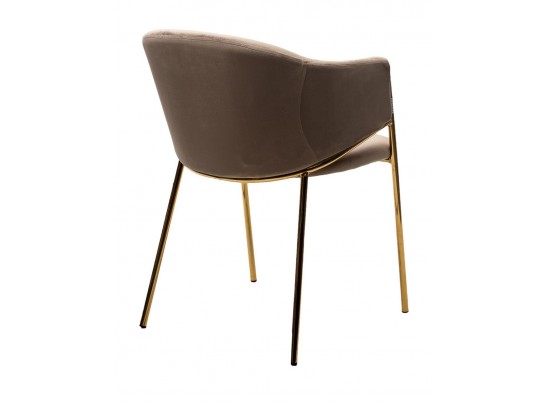 Стул DILL BLUVEL-40 BEIGE, велюр/ золотой каркас 