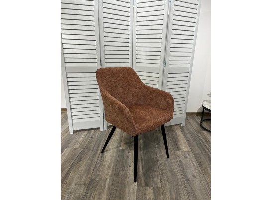 Стул BRANDY WZ2042-08 бронзовый фактурный велюр/ черный каркас 