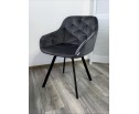 Стул GALE 360 град. поворот. BLUVEL-14 GREY, велюр/ черный каркас, 