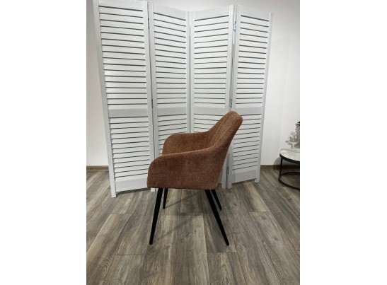 Стул BRANDY WZ2042-08 бронзовый фактурный велюр/ черный каркас 