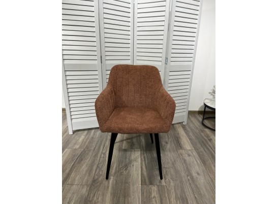 Стул BRANDY WZ2042-08 бронзовый фактурный велюр/ черный каркас 