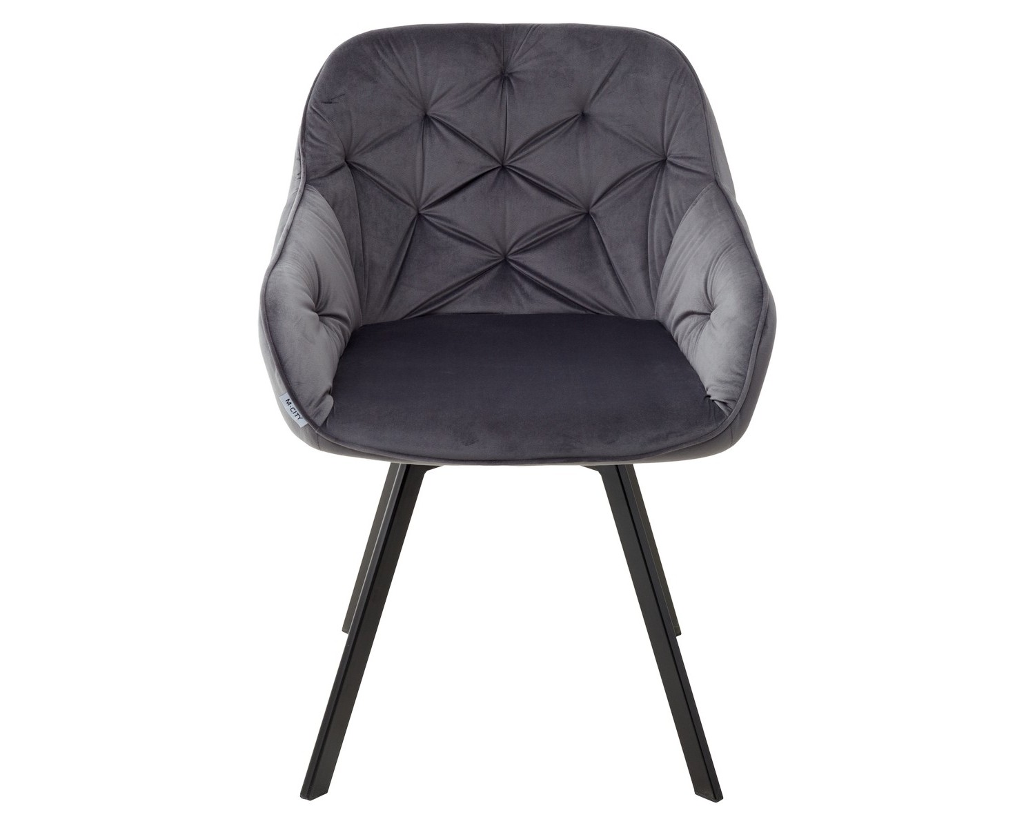 Стул GALE 360 град. поворот. BLUVEL-14 GREY, велюр/ черный каркас,