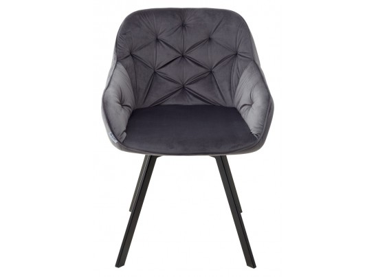 Стул GALE 360 град. поворот. BLUVEL-14 GREY, велюр/ черный каркас, 