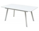 Стол ARUBA 160 WHITE/cупер белое глянцевое стекло 