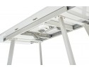 Стол ARUBA 160 WHITE/cупер белое глянцевое стекло 