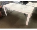 Стол CORNER 120 GLOSS STATUARIO WHITE SINTERED STONE / WHITE 