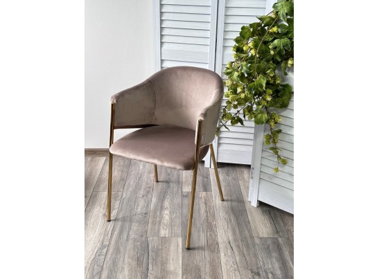 Стул DILL BLUVEL-40 BEIGE, велюр/ золотой каркас 