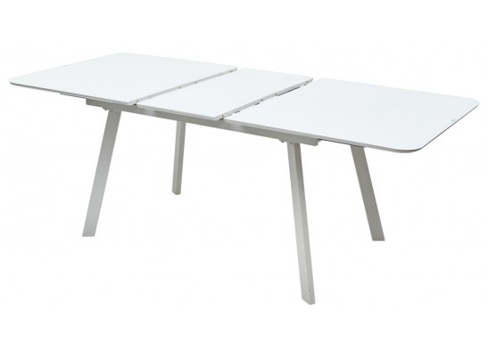 Стол ARUBA 160 WHITE/cупер белое глянцевое стекло 
